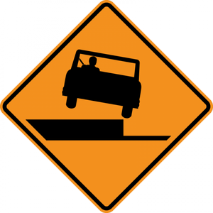 CW8-17-Shoulder Drop Off (symbol) - Municipal Supply & Sign Co.