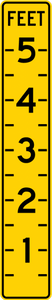 W8-19-Flood Gauge Sign - Municipal Supply & Sign Co.