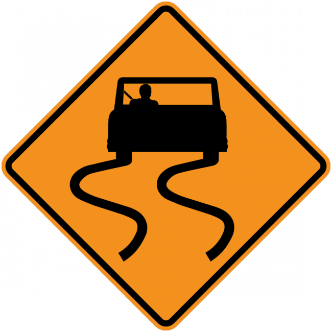 CW8-5-Slippery When Wet - Municipal Supply & Sign Co.