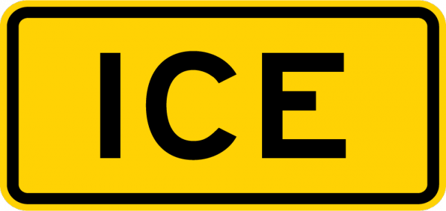 W8-5aP Ice Sign - Municipal Supply & Sign Co.