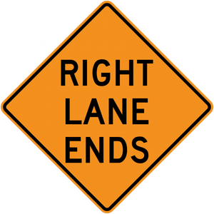 CW9-1-Lane Ends - Municipal Supply & Sign Co.