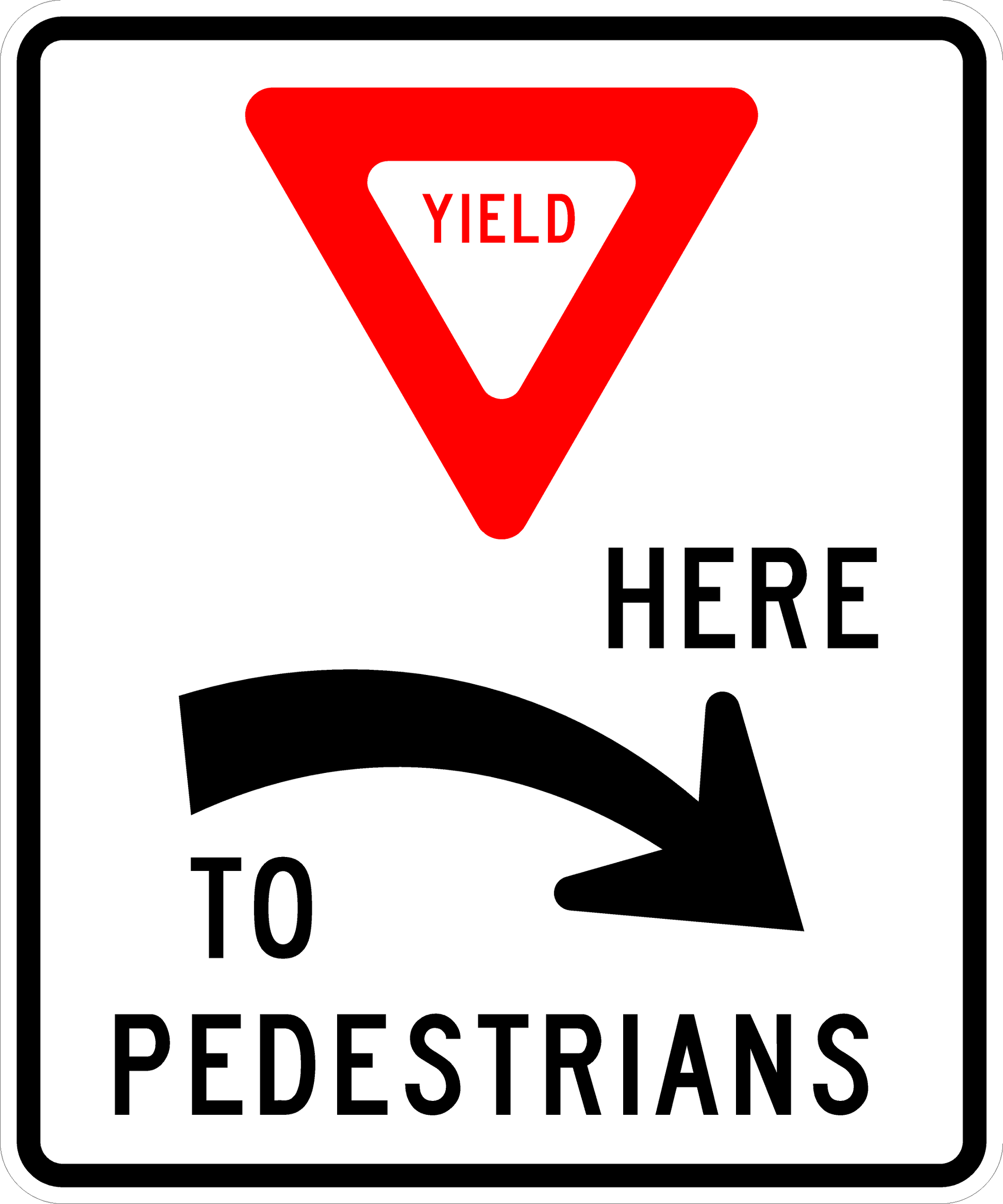 R1-5a-Yield Here to Pedestrians Sign - Municipal Supply & Sign Co.