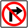 R3-1-No Right Turn Sign