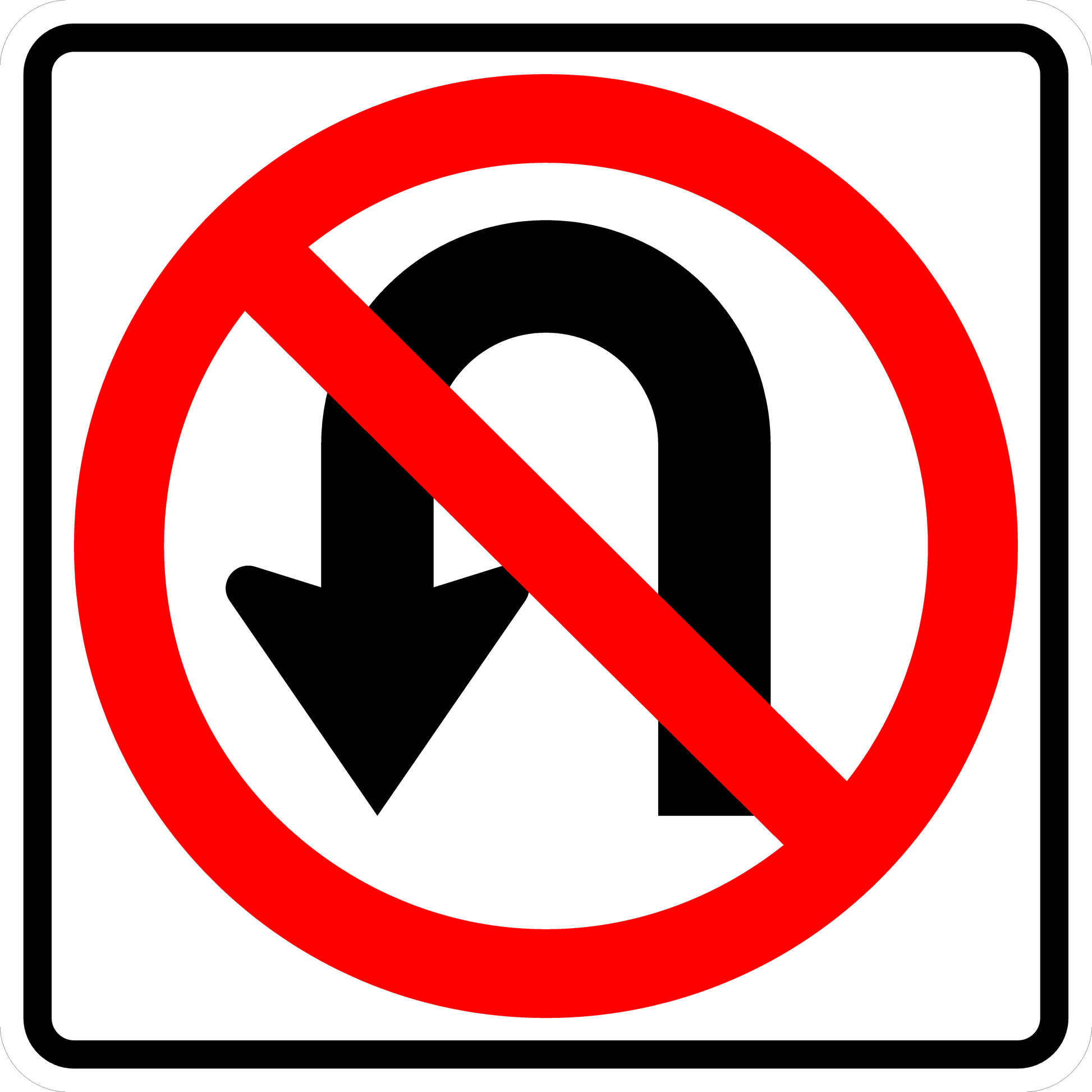 R3-4-No U-Turn Sign - Municipal Supply & Sign Co.