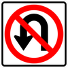 R3-4-No U-Turn Sign