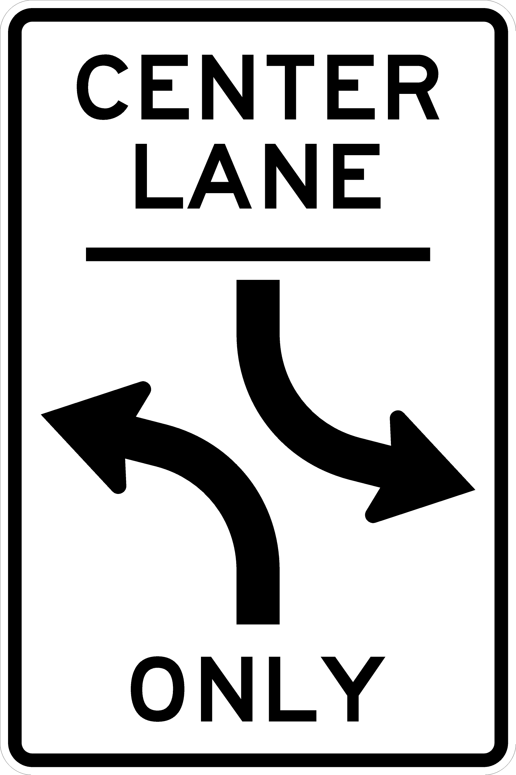 R3-9b-Two-Way Left Turn Only(post-mounted) Sign - Municipal Supply & Sign Co.