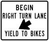 R4-4R-Begin Right Turn Lane Yield to Bikes - Municipal Supply & Sign Co.