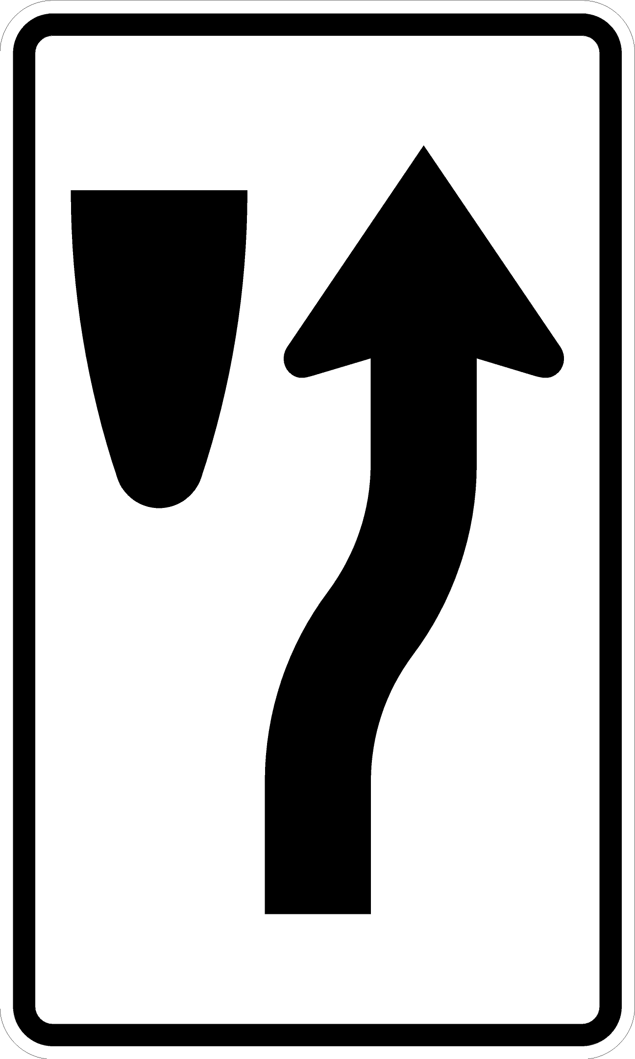 R4-7c-Narrow Keep Right Sign - Municipal Supply & Sign Co.