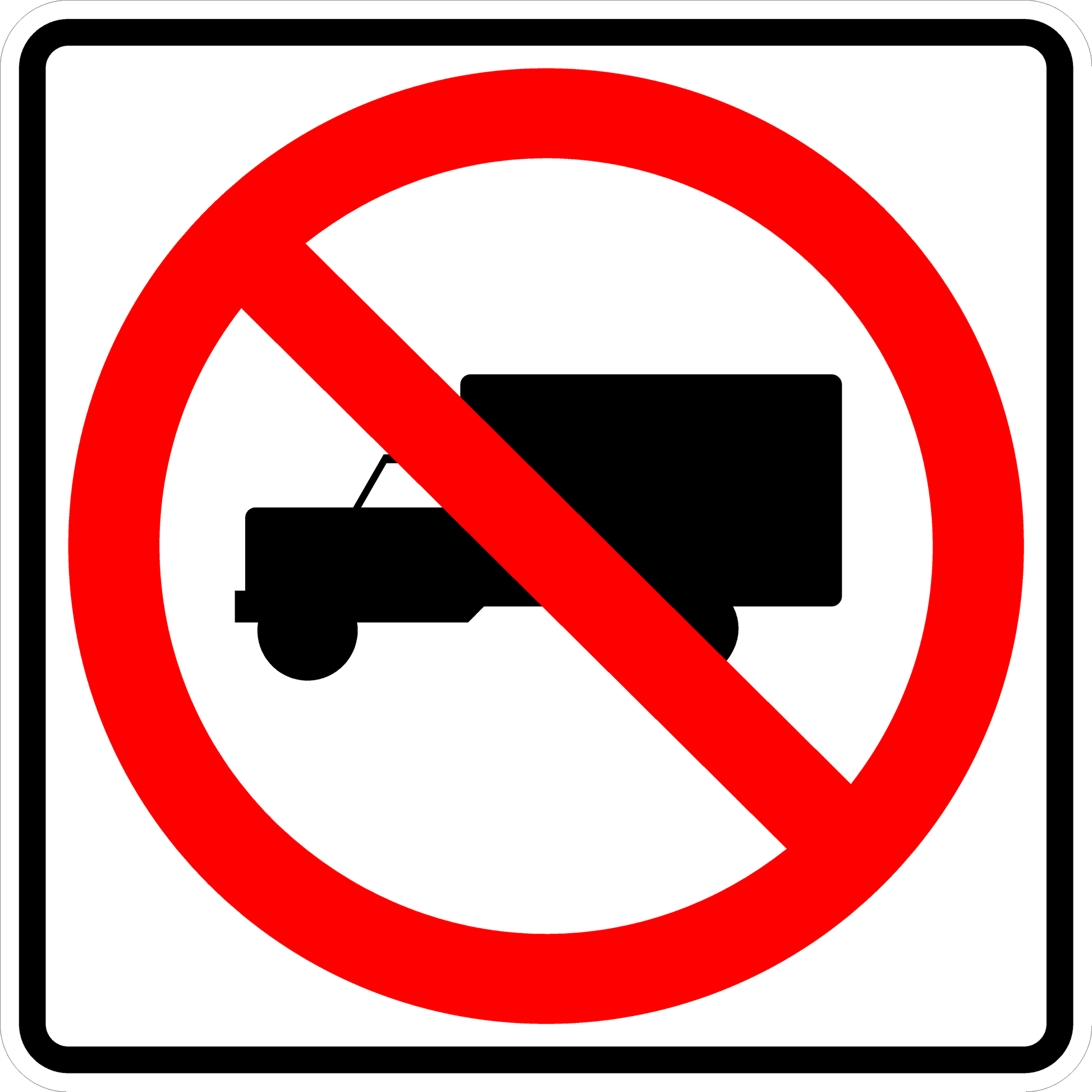 R5-2-No Trucks sign - Municipal Supply & Sign Co.