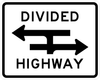 R6-3a-Divided Highway Crossing Sign - Municipal Supply & Sign Co.
