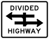 R6-3-Divided Highway Crossing Sign - Municipal Supply & Sign Co.