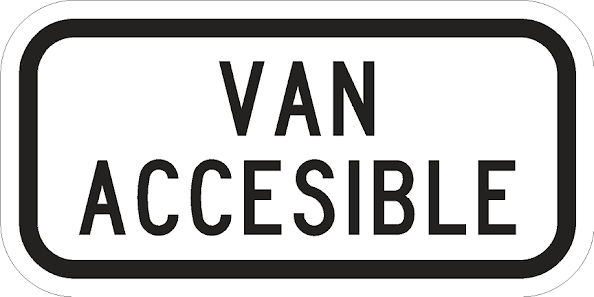 R7-8P-Van Accessible Sign (plaque) - Municipal Supply & Sign Co.
