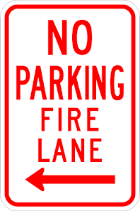 No Parking Fire Lane Sign - Municipal Supply & Sign Co.