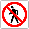 R9-3a-No Pedestrian Crossing Sign - Municipal Supply & Sign Co.