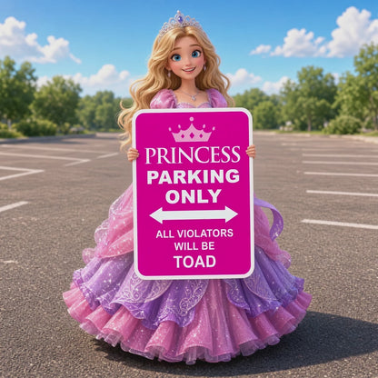 Princess Parking Only - 12 x 18 Parking Sign. High Intensity Prismatic Reflective Sheeting. A Real Sign.
