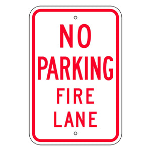 No Parking Fire Lane Sign - Municipal Supply & Sign Co.