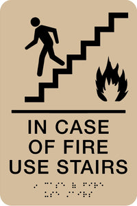 ADA In Case of Fire Sign