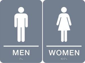 Premium ADA Restrooms Sign Set
