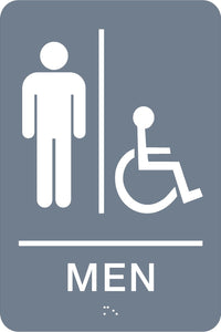 Men's Wheelchair Accessible Restroom Sign