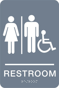 Unisex Wheelchair Accessible Restroom Sign