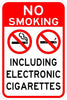 No Smoking Including Electronic Cigarettes - Municipal Supply & Sign Co.