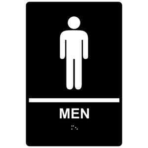 Men's Restroom Sign - Municipal Supply & Sign Co.