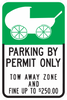 Baby Parking Zone By Permit Only Sign - Municipal Supply & Sign Co.