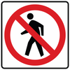 BR9-3-No Pedestrians Sign - Municipal Supply & Sign Co.