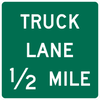 D17-2-Truck Lane XX Miles Sign - Municipal Supply & Sign Co.