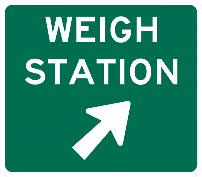 D8-3-Weigh Station Sign (with arrow) - Municipal Supply & Sign Co.