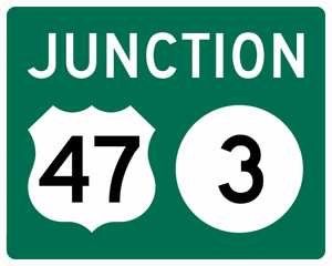 M2-2-Combination Junction Sign (2 route signs) - Municipal Supply & Sign Co.