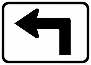 M5-1-Advance Turn Arrow Sign - Municipal Supply & Sign Co.
