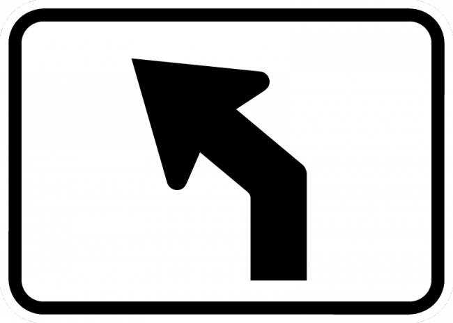 M5-2-Advance Turn Arrow Sign - Municipal Supply & Sign Co.