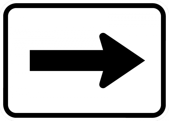 M6-1-Directional Arrow Sign - Municipal Supply & Sign Co.