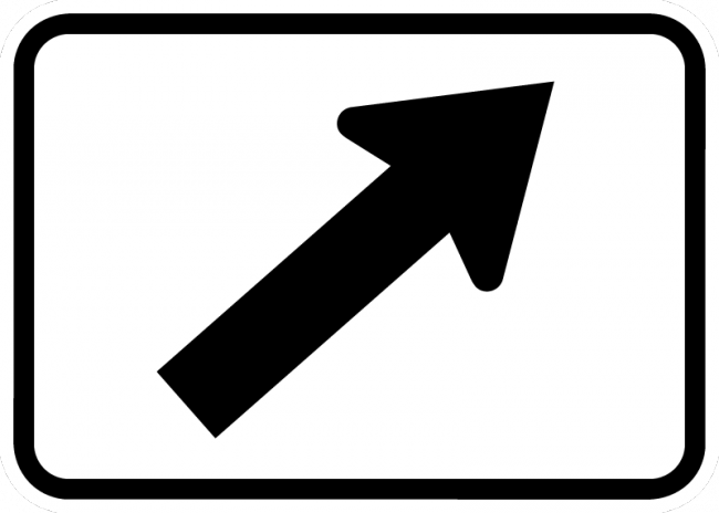 M6-2-Directional Arrow Sign - Municipal Supply & Sign Co.