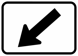 M6-2a-Directional Arrow Sign - Municipal Supply & Sign Co.