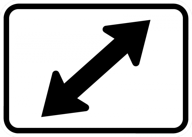 M6-5-Directional Arrow Sign - Municipal Supply & Sign Co.