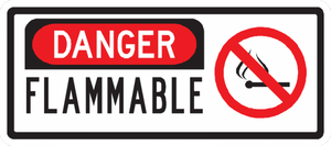 Danger Flammable Sign (With No Smoking Symbol) - Municipal Supply & Sign Co.