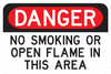 Danger No Smoking Or Open Flame In This Area Sign - Municipal Supply & Sign Co.