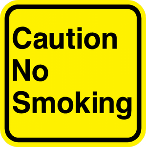 Caution No Smoking Sign - Municipal Supply & Sign Co.