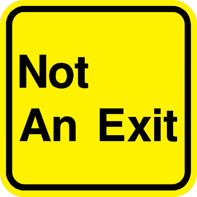 Not An Exit Sign - Municipal Supply & Sign Co.
