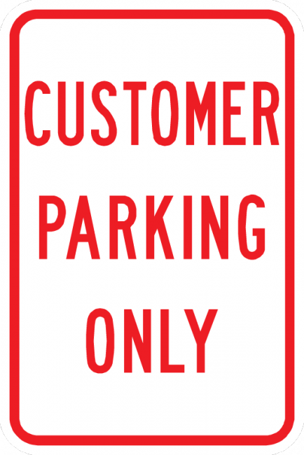 PS-13-Customer Parking Only Sign - Municipal Supply & Sign Co.