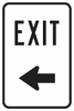 PS-20-Exit Sign (With Arrow Pointing Left) - Municipal Supply & Sign Co.