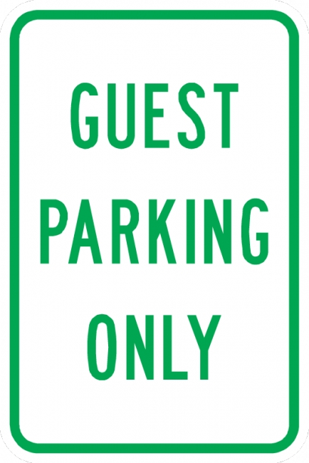 PS-22-Guest Parking Only Sign - Municipal Supply & Sign Co.