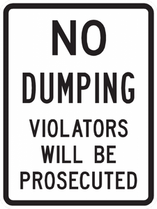 PS-30-No Dumping Violators Will Be Prosecuted Sign - Municipal Supply & Sign Co.