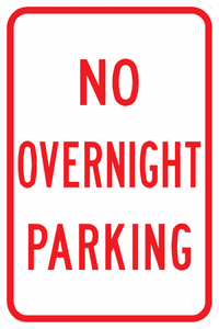 PS-31-No Overnight Parking Sign - Municipal Supply & Sign Co.