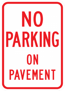 PS-35-No Parking On Pavement Sign - Municipal Supply & Sign Co.