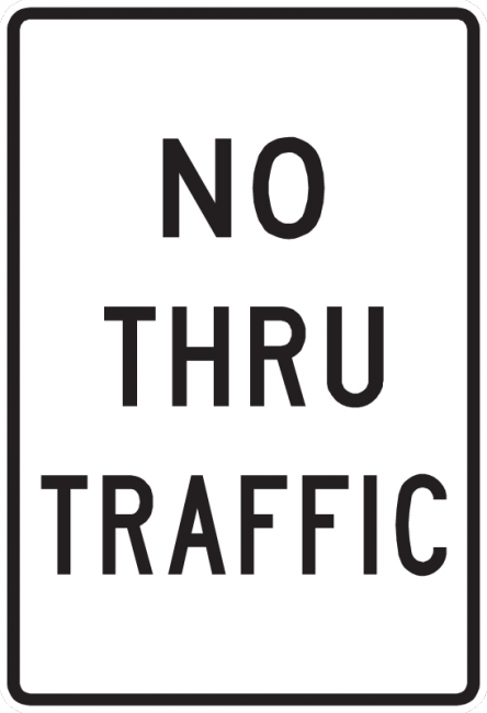 PS-38-No Thru Traffic Sign - Municipal Supply & Sign Co.