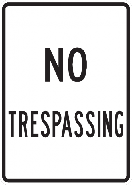 PS-40-No Trespassing Sign - Municipal Supply & Sign Co.