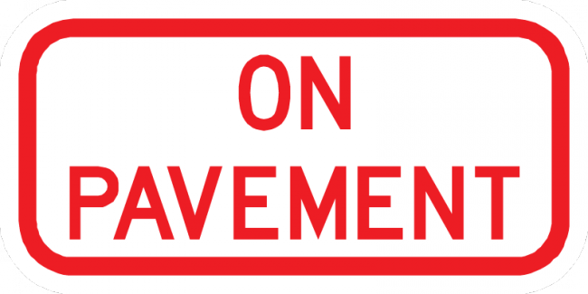 PS-55-On Pavement Sign - Municipal Supply & Sign Co.
